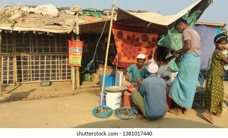 April 16, 2019. Ukhia-Cox's Bazar-Bangladesh/Kutupalong Refugee Camp, They Are Muslims And From Rohingya. They Fled From Ethnic And Religious Persecution In Myanmar. 