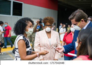 (April 17,2020 - Fort Lauderdale FL/USA) Governor Of Florida Ron DeSantis Press Conference At Urban League Of Broward County 