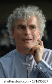 APRIL 2, 2005 - BERLIN: British Conductor Sir Simon Rattle At A Press Conference In Berlin.