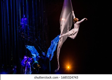 April 20 - 2020. Ziggo Dome Amsterdam, The Netherlands. Performance Of Cirque Du Soleil Varekai