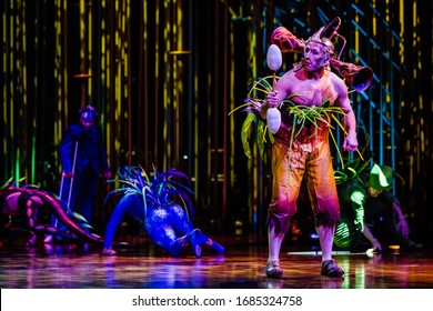 April 20 - 2020. Ziggo Dome Amsterdam, The Netherlands. Performance Of Cirque Du Soleil Varekai