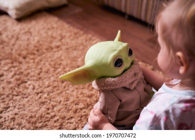 April, 2021: Portrait Of Jedi Grogu - Mattel 11 Inch Plush Toy