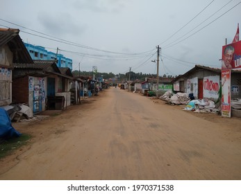 April 2021, Thiruvananthapuram Kerala, India - empty street in Thiruvananthapuram, COVID 19 pandemic outbreak situation, Thiruvananthapuram
