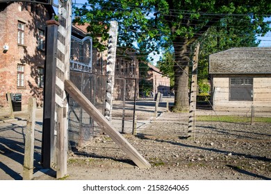 April 25 2022; Auschwitz, Poland : Nazi Concentration And Extermination Camp , Final Solution , Adolf Hitler