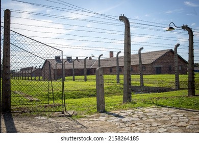 April 25 2022; Auschwitz, Poland : Nazi Concentration And Extermination Camp , Final Solution , Adolf Hitler