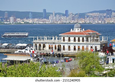 April 29, 2022- Büyükada, Istanbul, Turkey. View Of The Historical Pier Of The Island.