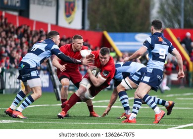 April 5th, 2019, Cork, Ireland:  Peter O'Mahony At The Munster Rugby Versus Cardiff Blues Match At The Irish Independent Park 