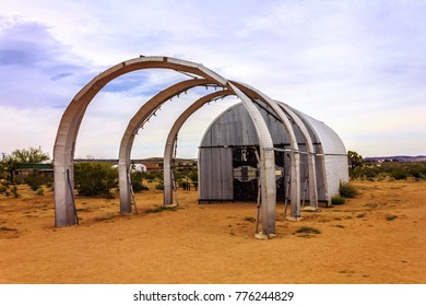 April 7, 2017 - Joshua Tree, California, USA: Set In Joshua Tree, California, Noah Purifoy’s “Outdoor Desert Art Museum” Is 7.5 Acres Of Open Land Displaying Purifoy’s Sculptures.