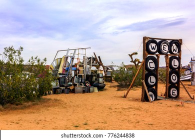 April 7, 2017 - Joshua Tree, California, USA: Set In Joshua Tree, California, Noah Purifoy’s “Outdoor Desert Art Museum” Is 7.5 Acres Of Open Land Displaying Purifoy’s Sculptures.