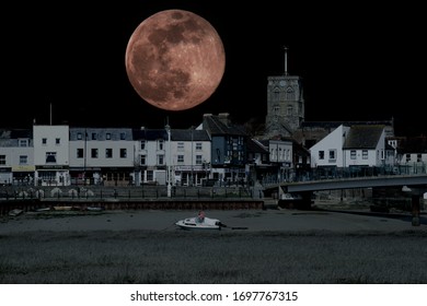 April Pink Moon Over Shoreham