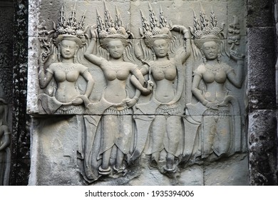 Apsara dancers, Angkor Wat, Siem Reap, Cambodia, UNESCO World Heritage Site