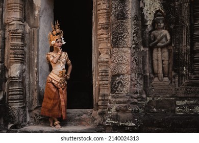 Apsara represent an important motif in the stone bas-reliefs of the Angkorian temples in Cambodia (8th–13th centuries AD).