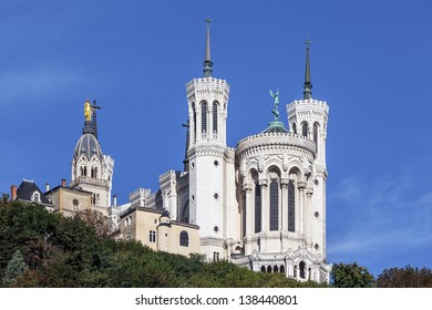 the apse of the basilica of notre dame de fourviere in the historical center of Lyon