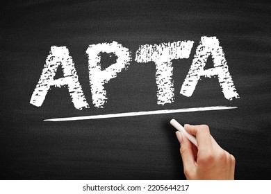 APTA Asia Pacific Trade Agreement - Preferential Trade Agreement Between Countries In The Asia-Pacific Region, Acronym Text On Blackboard