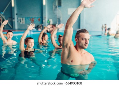 Aqua Aerobics In Water Sport Center