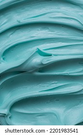 Aqua Blue Icing Frosting Close Up Texture