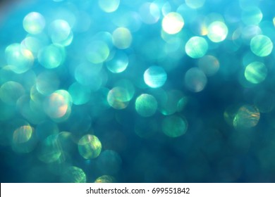 Aqua Blue Iridescent Confetti Glitter Abstract Background Study (focus, Unfocused, Light, Shadow)