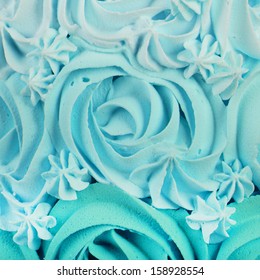 Aqua Rosette Cake Close Stock Photo 158928554 | Shutterstock