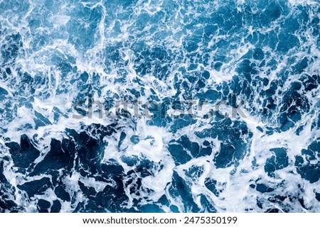 Similar – Image, Stock Photo Stormy sea with foamy waves