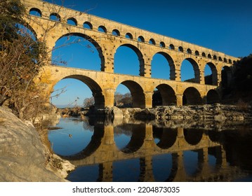 The Aqueduct Bridge Is Cultural Landmark Of France Outdoors.