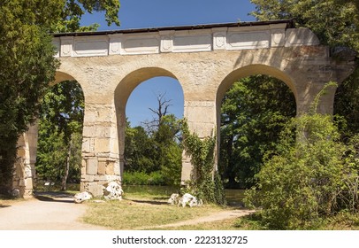 Aqueduct in Lednice Castle Park, Lednice and Valtice area, South Moravia, Czech Republic - Shutterstock ID 2223132725
