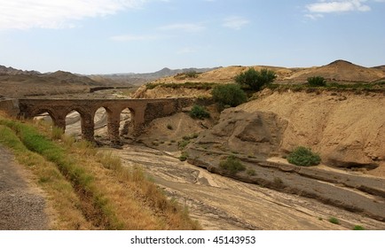 Aqueduct (qanat) In Deserted Village Of Kharanaq Near Yazd. Iran.