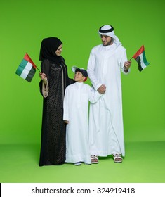 Arab Family Holding UAE National Flag