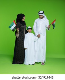 Arab Family Holding UAE National Flag