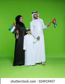 Arab Family Holding UAE National Flag