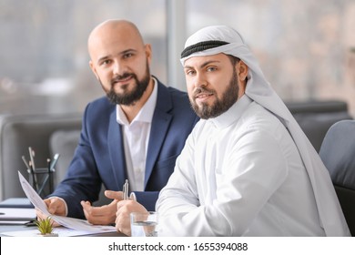 Arab Man And His Business Partner In Office