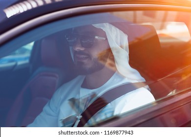 Arab Man Inside The Car