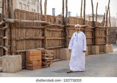 Arab Man In Old Al Seef Part Of Dubai, United Arab Emirates