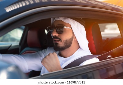 Arab Men Driving Car