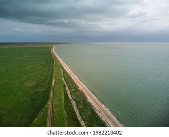 Arabat Spit Aerial View, Azov Sea, Ukraine