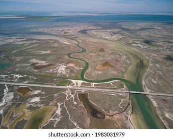 Arabat Spit Aerial View, Azov Sea, Ukraine