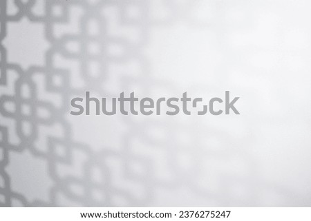 Arabesque shadow, you can use it as overlay layer on any photo. Abstract background with ramadan ornament