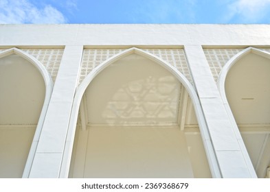 Arabian arches in Mosque, Eid Mubarak Islamic background. - Powered by Shutterstock