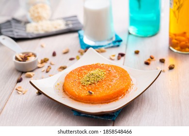 arabian kunafa with honey and nuts