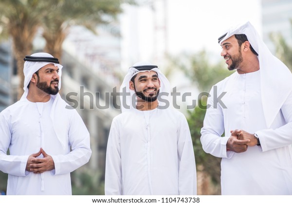 Arabian Men Meeting Talking About Business Stock Photo 1104743738 ...