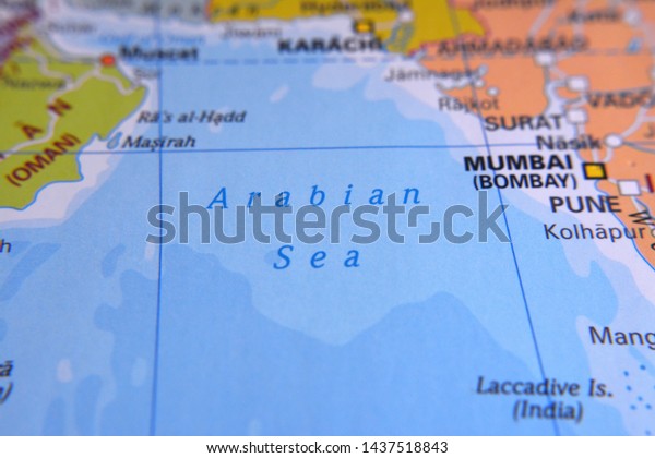 Arabian Sea located on the\
map, India