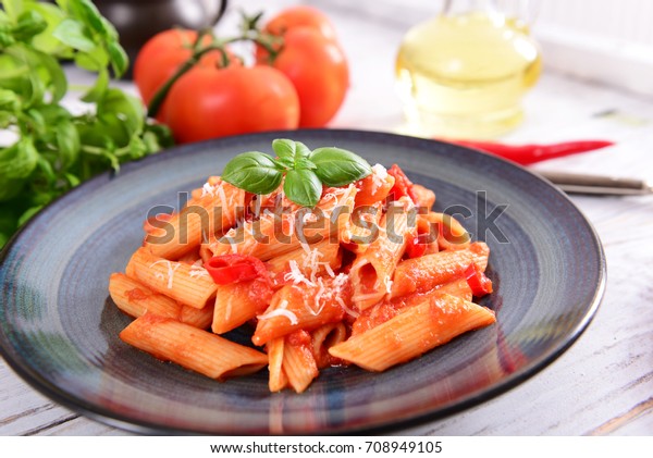 Arabiata Pasta Stock Photo (Edit Now) 708949105