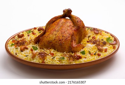 Arabic - Biryani rice with chicken, in a clay pot 