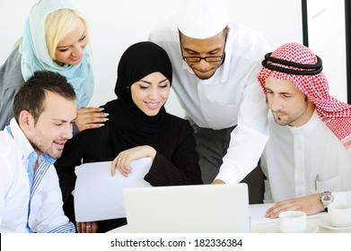 Arabic Business People Working In Office