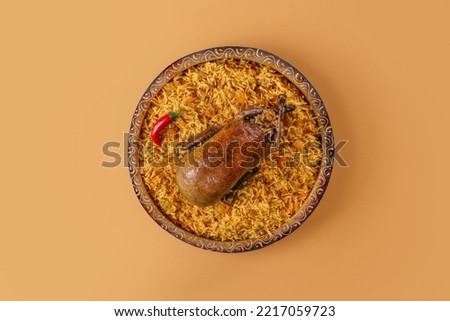 Arabic cuisine; Egyptian traditional stuffed pigeon or 