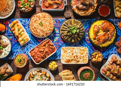 Arabic Cuisine: Middle Eastern traditional lunch. It's also Ramadan 