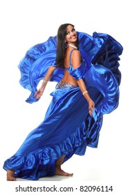 Arabic Dance Performed By Beautiful Brunette Stock Photo 82096114 ...