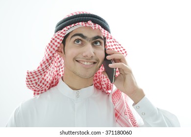 Arabic Kid Using Smartphone