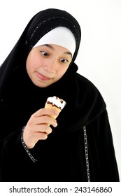 Arabic Kids Eating Ice-cream