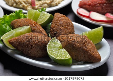 Arabic meat appetizer kibbeh [[stock_photo]] © 