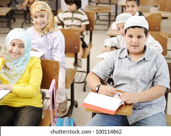 Arabic middle eastern students at school